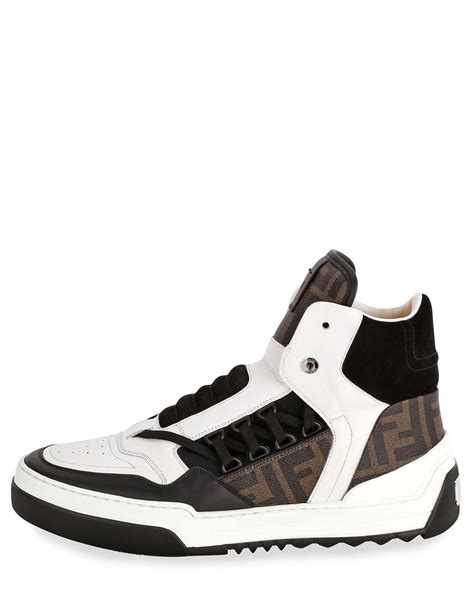 cheap fendi trainers|saks fendi high top sneakers.